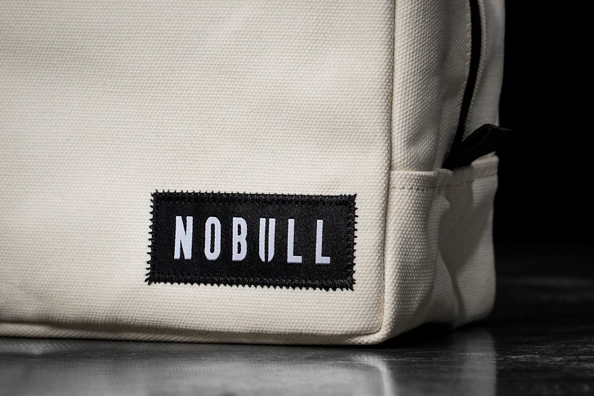 Nobull Waxed Canvas Kit Men's Bags White | Australia (FZ8519)